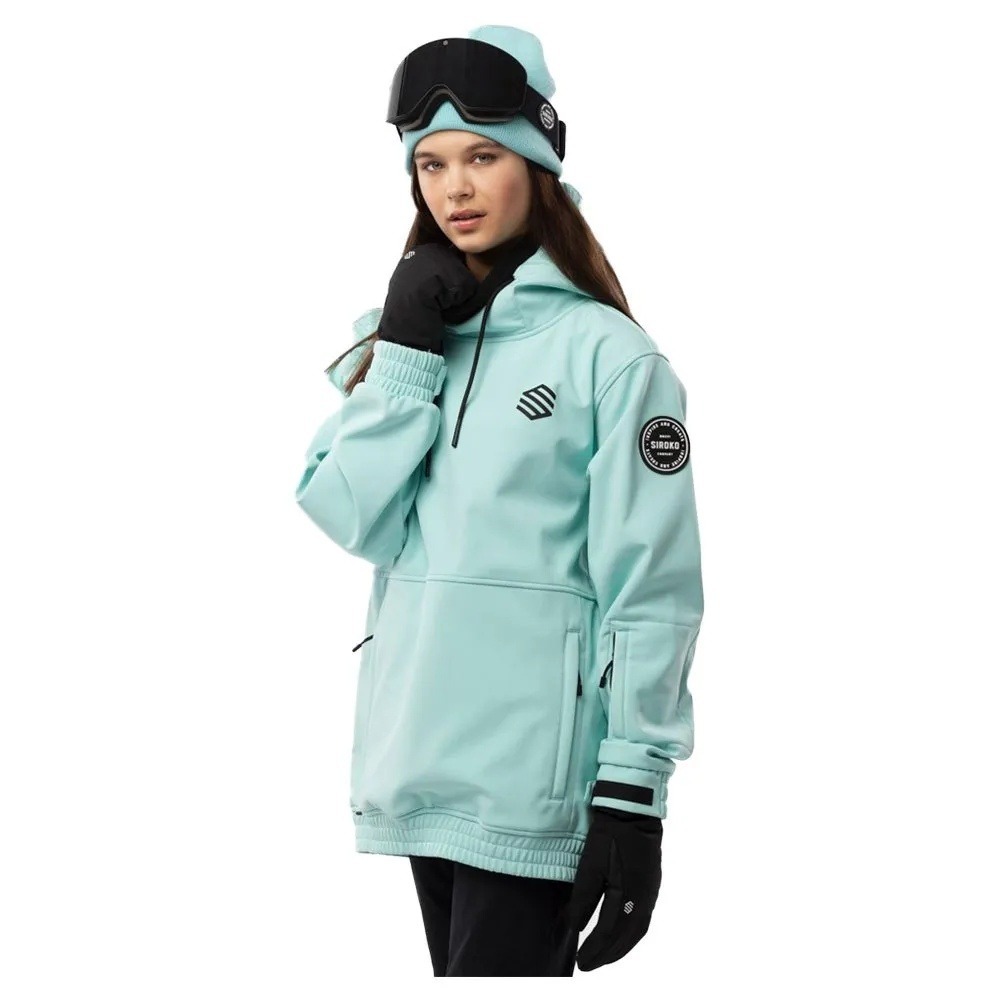 Siroko Jacket Mens XS W1 Iceberg Softshell Mint Green Snowboard Ski Pullover